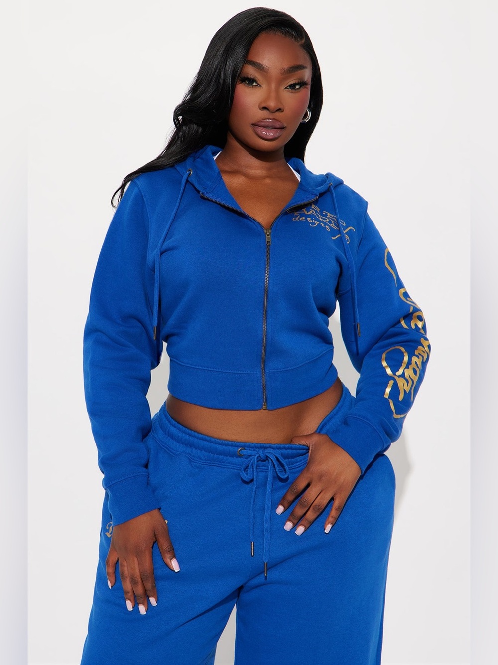 Ed Hardy Zip Front Hoodie (L)  and Pants (M)